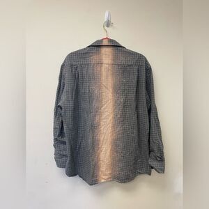 Upcycled Brown Striped Men’s Bleached Flannel